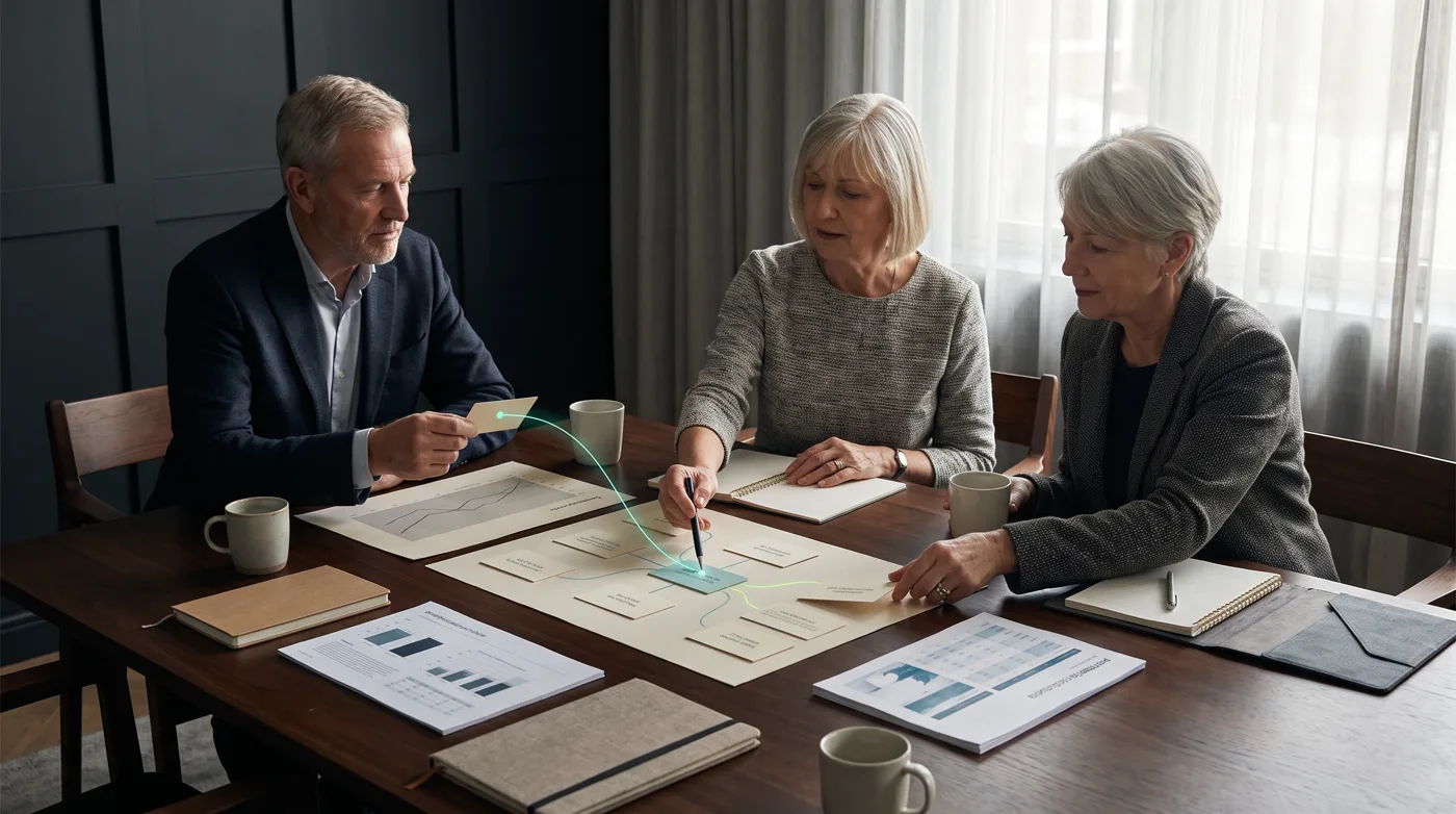 Senior leaders working through a commercial decision